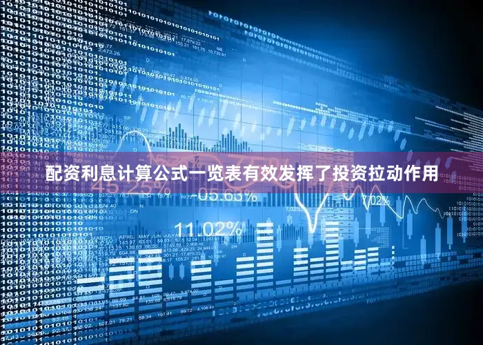 配资利息计算公式一览表有效发挥了投资拉动作用
